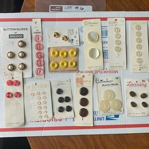 Lot # 6 Vintage & Antique Button Collection on 13 Cards Lot #6